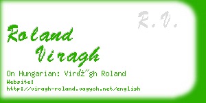 roland viragh business card